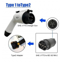 Перехідник Type 1 Mennekes IEC 62196-2- Type 2 Bluefield J1772 Black (8050568) Гуляйполе