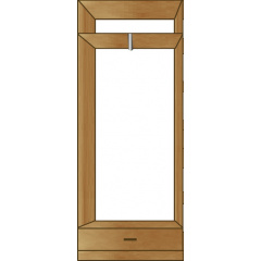 Шафа з ящиком від дитячої Бася з фарбованими МДФ фасадами МАКСІ МЕБЛІ Біла гладка/Жовта (5103021) Балаклія