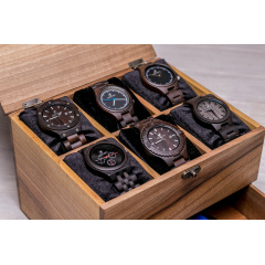 Органайзер для директора на 6 секцій під наручний годинник ecoWalnut 14.9х20.8х18 см Чернигов