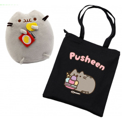 Комплект 2Life М'яка іграшка Pusheen cat 12х15 см та Сумка-шоппер 38х35 см v-12390 Бердичів