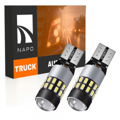 Комплект світлодіодних ламп для вантажівок Napo Truck T10-3014-30smd W5W T10 24V 2 шт Білий (2495417466) Конотоп