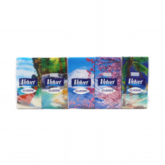 Носові хустинки Velvet Classic тришарові 10x10 шт Червоноград