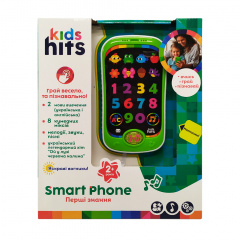 Дитячий музичний телефон "Kids Hits" Bambi KH03-002 українською мовою Зелений Дніпро