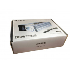 Перетворювач автомобільного струму S-link 12 220W 200W інвертор для котла чиста синусоїда (1756375660) Орехов