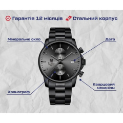 Чоловічий наручний годинник BESTA Mars Black Жмеринка