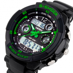 Наручний годинник чоловічий Skmei S-Shock Green 0931 Чорний (1530) Івано-Франківськ