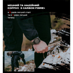 Наручний годинник чоловічий з компасом North Edge Alps Чорний (3040) Каменец-Подольский