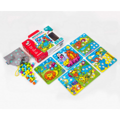 Мозаїка дерев'яна Vladi Toys Зоопарк ZB2002-02 Куйбишеве
