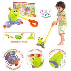 Розвиваюча гра Huile Toys 686/9147 Гусениця-каталка на паличці Київ