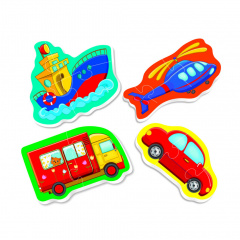 Дитячі пазли Baby puzzle "Транспорт" Vladi toys VT1106-96 Курінь