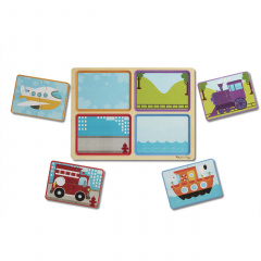 Дерев'яні пазли 4 в 1 "Транспорт" Melissa & Doug 4 пазли по 4 елементи MD31361 Кропивницький