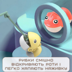 Дитяча Інтерактивна Музична Риболовля 2 Вудки 15 Рибок HK Коричнева (728) Черкаси