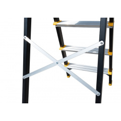 Драбина MASTERTOOL GM сталь+алюміній 6 ступенів h=1282 мм max 150 кг (79-1206) Київ