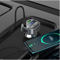 Автомобільний FM модулятор трансмітер Hoco E70 PD 30W зі швидкою зарядкою Bluetooth Володарск-Волынский