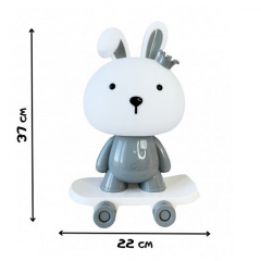 Нічник дитячий Зайчик на скейті Mega Zayka MGZ-1407 (Grey) Коростень