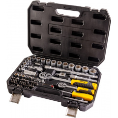 Набір торцевих насадок MASTERTOOL CrV 1/4"-1/2" тріскачка 72Т 72 шт кейс 78-5072 Киев