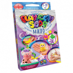 Набір креативної творчості "Пластилінове мило" Danko Toys PCS-02 Play Clay Soap малий укр 4 кольори Котик Ворожба