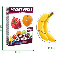 Набір магнітів Baby puzzle "Фрукти і овочі" Magdum ML4031-25 EN Бердичів