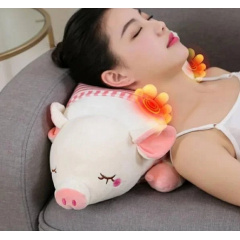 Масажна подушка Piggy WJH-11 Свинка 55x20x17 см Білий (1438124094) Курень