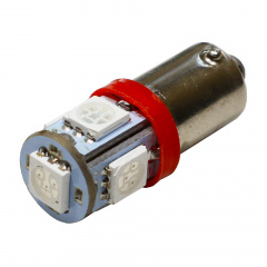 Комплект світлодіодних ламп Napo LED BA9S-5050-5smd T4W Ba9s 10 шт Червоний (1032944849) Киев