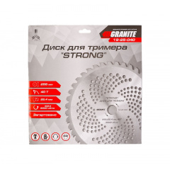 Диск для тримера GRANITE "STRONG" 255х25.4х40Т з переможною напайкою загартований 19-25-040 Київ