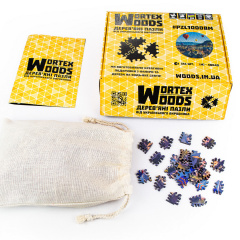 Дерев'яні пазли Wortex Woods Кольорові скелі Чжан'є Данксіа 50х50 см 508 елементи амеби PZL10001L Кременець