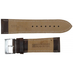 Ремінець для годинника зі шкіри Mykhail Ikhtyar 24 мм Коричневий (S508-24S brown) Оріхів