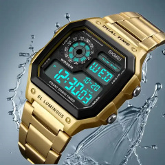 Годинник наручний Skmei 1335 Gold 1335GD (17123-hbr) Київ