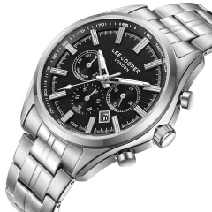 Наручний годинник чоловічий Lee cooper Fenix Black Сріблястий (3444) Ніжин