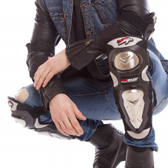 Комплект мотозащиты Pro-biker MS-1234 колено голень + предплечье локоть 4шт Черный Ровно