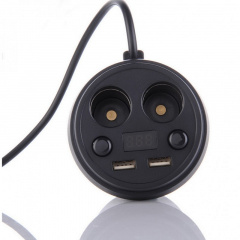 Розгалужувач прикурювача 12/24V (на 2 виходи + USB) KONNWEI Калуш
