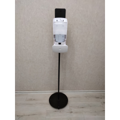 Дозатор для антисептика Svavo PL151049S-1200 на чорній стійці (PL151049S-1200BP) Обухів