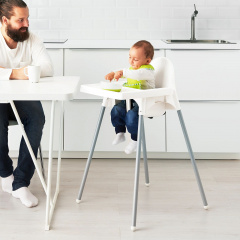 Дитячий стільчик IKEA ANTILOP високий з піддончиком срібло 290.672.93 Івано-Франківськ