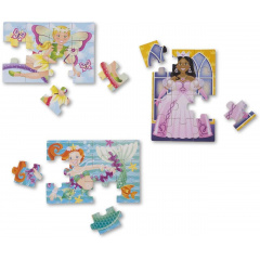Дерев'яний пазл 4 в 1 Melissa&Doug "Казкові друзі" 12х4 елементів 15х20 см MD9520 Хмельник