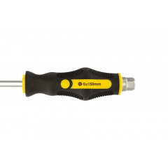 Викрутка ударна шліцева магнітна MASTERTOOL GM EXTERNAL HEX SL6х150 мм ручка з покриттям TPR (49-6615) Нововолынск