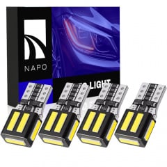 Комплект світлодіодних ламп Napo PRO T10-7020-7smd W5W T10 4 шт Білий (2495407382) Київ