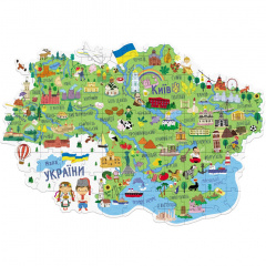 Дитячі пазли "Карта України" DoDo Toys 300267 100 елементів Доманівка