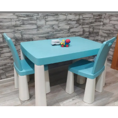 Комплект стіл та два стільці Doloni Бірюзовий (2269752342) Черноморск