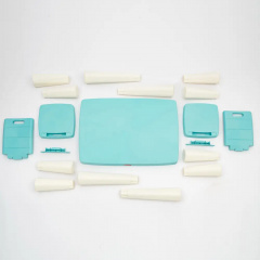 Комплект стіл та два стільці Doloni Бірюзовий (2269752342) Черноморск