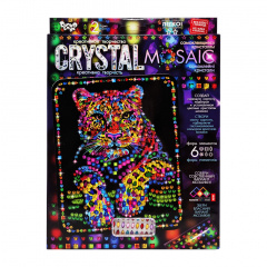 Креативна творчість "Crystal mosaic Леопард" Danko Toys CRM-02-03 6 форм елементів Вараш