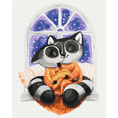 Картина за номерами BrushMe "Обійми єнотиків © Kateryna Branchukova" 40х50см BS53775 Хмельник