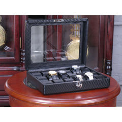 Шкатулка для зберігання годинників Salvadore 18W-KCC 340х260х90 мм Чорний Доманёвка