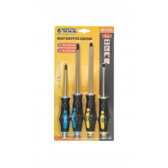 Викрутки ударні MASTERTOOL GM EXTERNAL HEX набір 4 шт PH2х100/PH3х150/SL6х100/SL8х150 (40-1154) Чернигов
