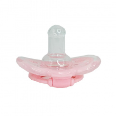 Дитяча силіконова пустушка Mega Zayka MGZ-0517(Pink) кругла Енергодар