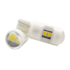 Комплект світлодіодних ламп Napo T10-3030-6smd-ceram W5W T10 2 шт Білий (2518535351) Киев