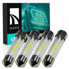 Комплект світлодіодних ламп Napo LED SJ-COB-A 39mm C5W C10W 4 шт Білий (2529803864) Бровари