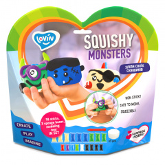 Набор для лепки Squishy Monsters ТМ Lovin 70130 с воздушным пластилином Весёлое