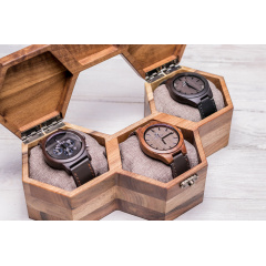 Дерев'яний органайзер для наручних годинників ecoWalnut 7.3х27.1х14.1 см Львів