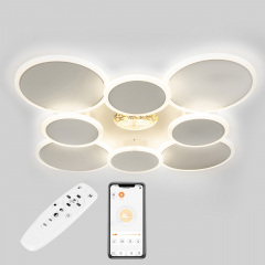 Стельова LED люстра Sunlight 5890/4+4 Білий Кропива