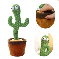 Танцюючий та співаючий кактус OPT-TOP Dancing Cactus на 120 пісень з підсвічуванням Зелений (1756374515) Вінниця